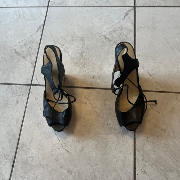 Sandals black and white Nine West 7.5 - Picture 3 of 5